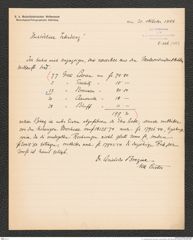 k.k. naturhistorisches Hofmuseum, Intendanzakten 1885-1896 (Hauer), Aktenzahl Z.436/1888, Seite 1